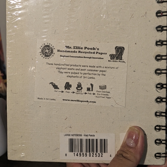Mr Ellie Pooh's Fair Trade Eco-friendly Red Panda Notebook - Picture 2 of 2
